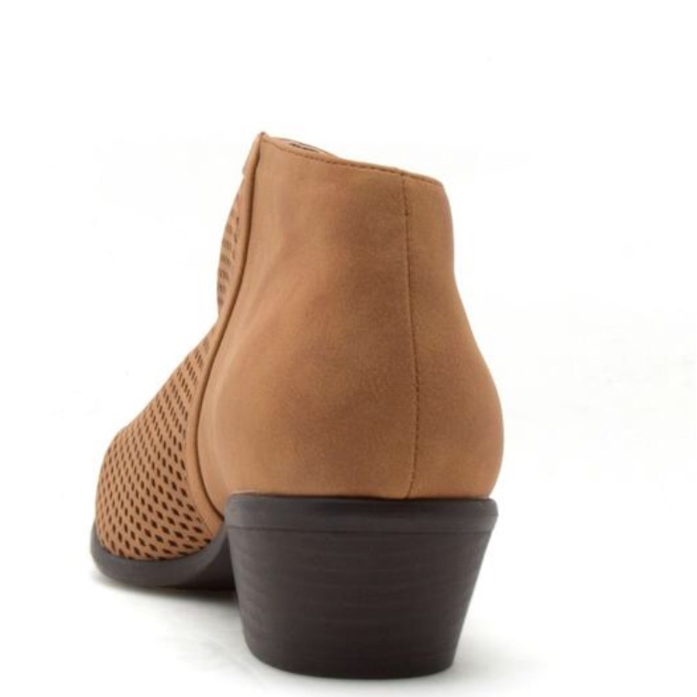 Last 1! Qupid Camel comfy perforated ankle bootie - Picture 3 of 3